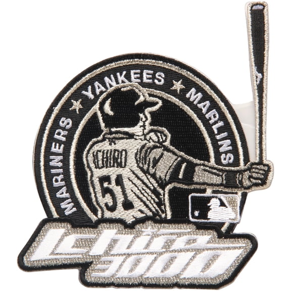 Ichiro Suzuki #51 Mimami Marlins 3000th Hit Jersey Patch August 7, 2016