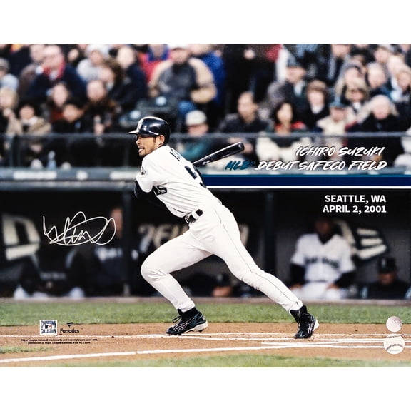 Ichiro Suzuki Autographed 16x20 Photo Seattle Mariners MLB Debut IS Holo 212176