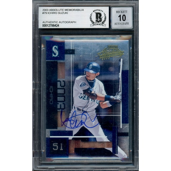 Ichiro Suzuki Autographed 2003 Playoff Absolute Memorabilia Card #79 ...