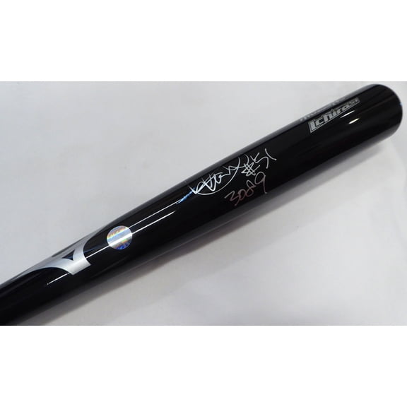 Ichiro Suzuki Autographed Black Mizuno Player Model Bat Seattle Mariners "#51 & 3089" SKU #229067
