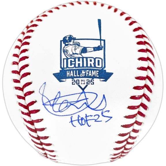Ichiro Suzuki Autographed Official IS Hall of Fame HOF Logo Baseball Seattle Mariners "HOF 25" IS Holo & Beckett BAS Witness Stock #254347