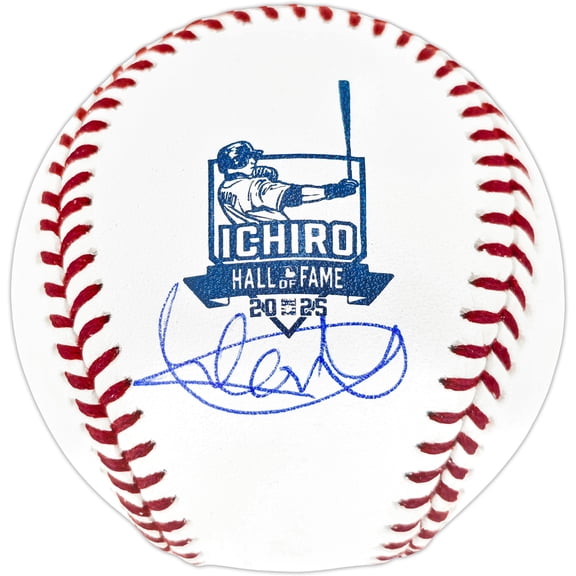 Ichiro Suzuki Autographed Official IS Hall of Fame HOF Logo Baseball Seattle Mariners IS Holo & Beckett BAS Witness Stock #254348