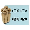 thumbnail image 1 of Ichthys Fish Pray Christian Jesus Rubber Stamp Set for Scrapbooking Crafting Stamping - Medium 1 Inch, 1 of 7