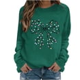 thumbnail image 1 of Ichuanyi Christmas Sweatshirts for Women Christmas Graphic Long Sleeve Shirt Xmas Holiday Crewneck Pullover Tops, 1 of 6