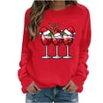 thumbnail image 1 of Ichuanyi Christmas Sweatshirts for Women Christmas Graphic Long Sleeve Shirt Xmas Holiday Crewneck Pullover Tops, 1 of 7