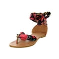 thumbnail image 1 of Ichuanyi Women Sandals Women Shoes Sexy Metal Chain With Thin Straps Ankle Loops Straps Flat Sandals, 1 of 6