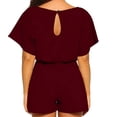 thumbnail image 1 of Ichuanyi Womens Jumpsuits, Woman's Summer Short Sleeve Solid Color Fashion Backless Casual Loose Jumpsuit, 1 of 9