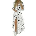 thumbnail image 1 of Ichuanyi Dresses for Women 2022, Fall Clearance Fashion Women Casual Stand Neck Long Sleeve Printing Long Dress, 1 of 6