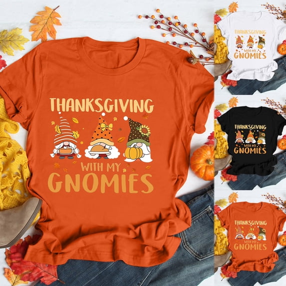 Ichuanyi Fall Pumpkin Women's Shirt Women Graphic Tees Funny Cute Short Sleeve Shirt Thanksgiving Halloween Gift Tops