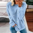 thumbnail image 1 of Ichuanyi Fall Tops for Women 2023 Fashion Women Print Long Sleeve Comfortable Breathable O-Neck Shirt Tops, 1 of 5