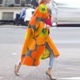 thumbnail image 1 of Ichuanyi Fashion Women Printed Pocket Jacket Outerwear Cardigan Overcoat Long Trench Coat, 1 of 3