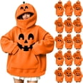 thumbnail image 1 of Ichuanyi Halloween Hoodies Women Oversized Pumpkin Sweatshirts Tops with Pockets Cute Spooky Pumpkin Ghost Pullover Tops,Halloween Fall Long Sleeve Tops, 1 of 9
