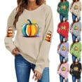 thumbnail image 1 of Ichuanyi Halloween Spooky Season Sweatshirt Women Ghost Sweatshirts Oversized Fall Halloween Print Pullover Top, 1 of 6