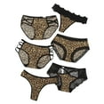 thumbnail image 1 of Ichuanyi Leopard Print Women Translucent Underwear Sheer Lace Tank Lace Sexy Underpant, 1 of 8