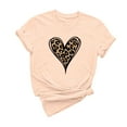thumbnail image 1 of Ichuanyi New Fashion Women's Top Valentine's Day Short Sleeve Casual Love Heart Printed Loose T-shirt, 1 of 5