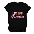 thumbnail image 1 of Ichuanyi New Fashion Women's Top Valentine's Day Short Sleeve Casual Love Heart Printed Loose T-shirt, 1 of 6
