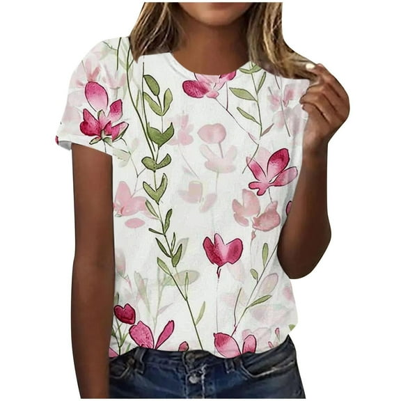 Ichuanyi Trendy St.Patrick's Day T Shirt for Women Summer Graphic Tee Tops Casual Round Neck Short Sleeve Tops