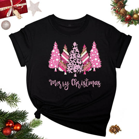 Ichuanyi Winter Love Women's Shirt Women Graphic Tees Funny Cute Short Sleeve Fall Shirt Christmas Gift Tops