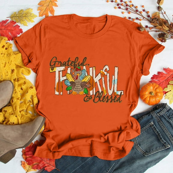 Ichuanyi Winter Pumpkin Women's Shirt Women Graphic Tees Funny Cute Short Sleeve Fall Shirt Thanksgiving Christmas Gift Tops