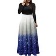 thumbnail image 1 of Ichuanyi Woman Dress Fashion Women Long Sleeve Floral Boho Printing Long Dress Ladies Casual Dress, 1 of 5