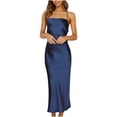 thumbnail image 1 of Ichuanyi Woman Dress, Summer Fashion Women Starpless Sexy Solid Backless Sleeveless Camis Long Dresses, 1 of 9