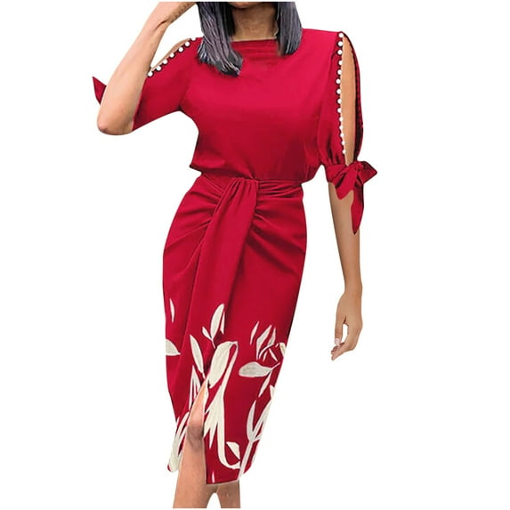 Ichuanyi Woman Dress Sexy Fashion Women's Casual Round Neck Long Sleeve Ladies Printed Mini Dress
