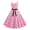 thumbnail image 1 of Ichuanyi Woman Dress Women Vintage Retro V-Neck Sleeveless Print Evening Party Prom Swing Dress, 1 of 3