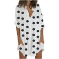 thumbnail image 1 of Ichuanyi Woman Dress clearance Women's Printing Loose Casual Fashion Long Sleeve Lace Buttons Shirt Dress, 1 of 5