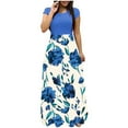 thumbnail image 1 of Ichuanyi Woman Dress Women's Tie-Dye Colorful Long Floral Print Dresses Beach Casual Maxi Sundress, 1 of 5