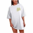 thumbnail image 1 of Ichuanyi Women Oversized T-Shirts Slogan Graphic Drop Shoulder O-Neck Short Sleeve Tees Blouse Plus Size Loose Pullover Tops, 1 of 9