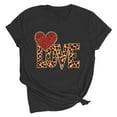 thumbnail image 1 of Ichuanyi Women's Casual Love Letter Printing Short Sleeve T-Shirt Tops Fashion Crew Neck Valentine's Day Tee, 1 of 3
