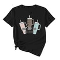 thumbnail image 1 of Ichuanyi Women's Casual Love Letter Printing Short Sleeve T-Shirt Tops Valentine's Shirts, 1 of 3