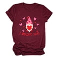 thumbnail image 1 of Ichuanyi Women's Casual Love Letter Printing Short Sleeve T-Shirt Tops Valentine's Shirts, 1 of 3