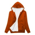 thumbnail image 1 of Ichuanyi Women's Casual Winter Warm Sherpa Lined Zip Up Hooded Sweatshirt Jacket Coat, 1 of 7