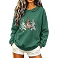 thumbnail image 1 of Ichuanyi Women's Crewneck Long Sleeve Christmas Graphic Sweatshirt Cute Christmas Print Casual Pullover Top, 1 of 5