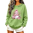 thumbnail image 1 of Ichuanyi Women's Crewneck Long Sleeve Christmas Graphic Sweatshirt Cute Christmas Print Casual Pullover Top, 1 of 5