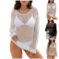 thumbnail image 1 of Ichuanyi Women's Crochet Cover Ups for Bikini Swimsuit Long Sleeve Bathing Suit Swimwear Long Beach Dresses, 1 of 9