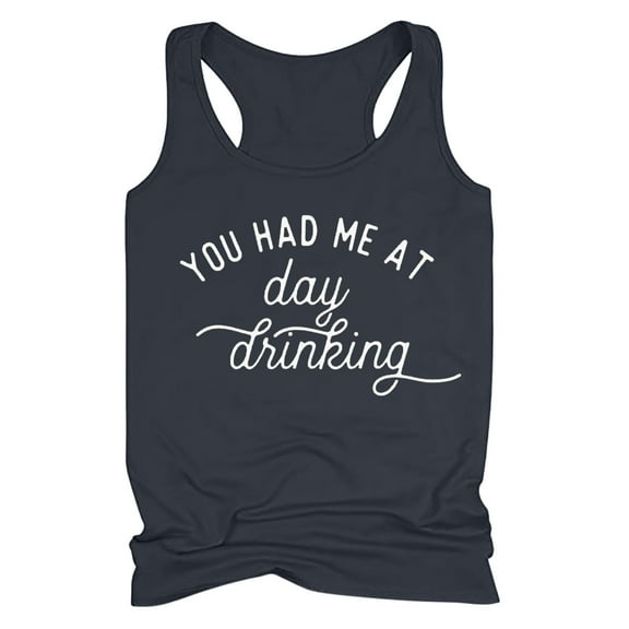 Ichuanyi Women's Drinking Tank Tops Adult Girls Summer Beach Funny Graphic Racerback Tanks Vest Sayings Blouse