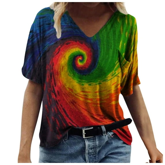 Ichuanyi Women's Fashion Novelty Graphic Printed Blouse Summer Short Sleeve Crew-Neck T-Shirt Casual Tee Tops