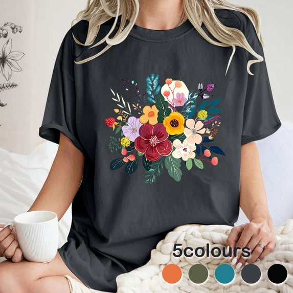 Ichuanyi Women's Oversized Tshirts Graphic Tees Dropped Shoulders Crew Neck Summer Short Sleeve Casual Loose Basic Tunic Tops