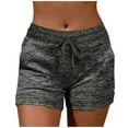 thumbnail image 1 of Ichuanyi Womens Casual Shorts Drawstring Elastic Waist Summer Shorts Comfy Pocketed Solid Pants, 1 of 7