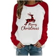 thumbnail image 1 of Ichuanyi Womens Fall Tops, Christmas Fashion Women's Casual Long Sleeve Printed Ladies Sweatshirts Tops, 1 of 5