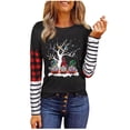 thumbnail image 1 of Ichuanyi Womens Fall Tops, Clearance Christmas Fashion Women's Casual Long Sleeve Printed Ladies Sweatshirts Tops, 1 of 4