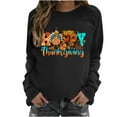 thumbnail image 1 of Ichuanyi Womens Fall Tops, Women's Fashion Letters Print Round Neck Casual Graphic Sweatshirt Top, 1 of 4