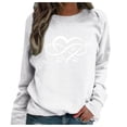 thumbnail image 1 of Ichuanyi Womens Fall Tops, Clearance Women's Sweatshirts Casual Heart-Shaped Printing Raglan Long Sleeve Blouse Tops, 1 of 4