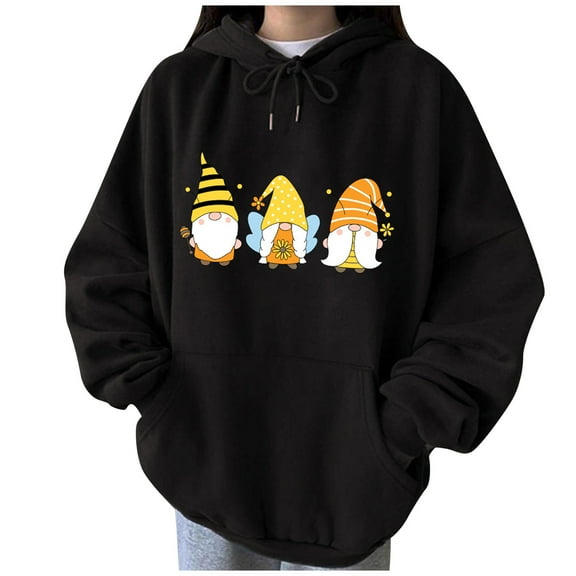 Ichuanyi Womens Fall Tops, Women Casual Fashion Printed Pullover O-Neck Long-Sleeved Sweater