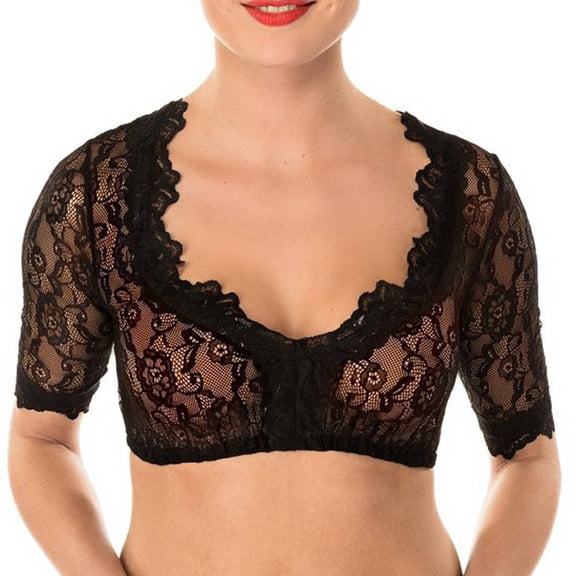 Ichuanyi Womens Fall Tops, Women Stand-up Collar Blouse Dirndl Blouse Lace Blouse For Oktoberfest Top