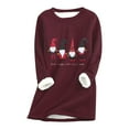 thumbnail image 1 of Ichuanyi Womens Fall Tops, Women Thick Fleece Sweatshirt Christmas Print Velvet Warm O-neck Underwear Top, 1 of 3