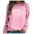thumbnail image 1 of Ichuanyi Womens Fall Tops, Women's Sweatshirts Casual Heart-Shaped Printing Raglan Long Sleeve Blouse Tops, 1 of 4