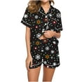 thumbnail image 1 of Ichuanyi Womens Long Sleeve Pajamas Set Two-Piece Sleepwear Loungewear Button-Down Sets, 1 of 6